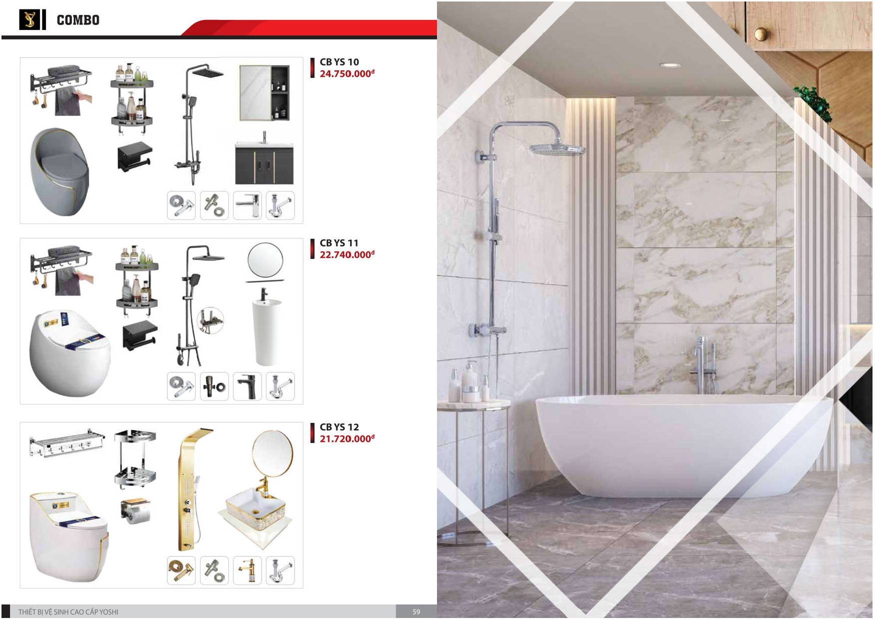 Thiết bị vệ sinh YOSHI Catalogue và Bảng giá mới nhất 2024 /Page 31